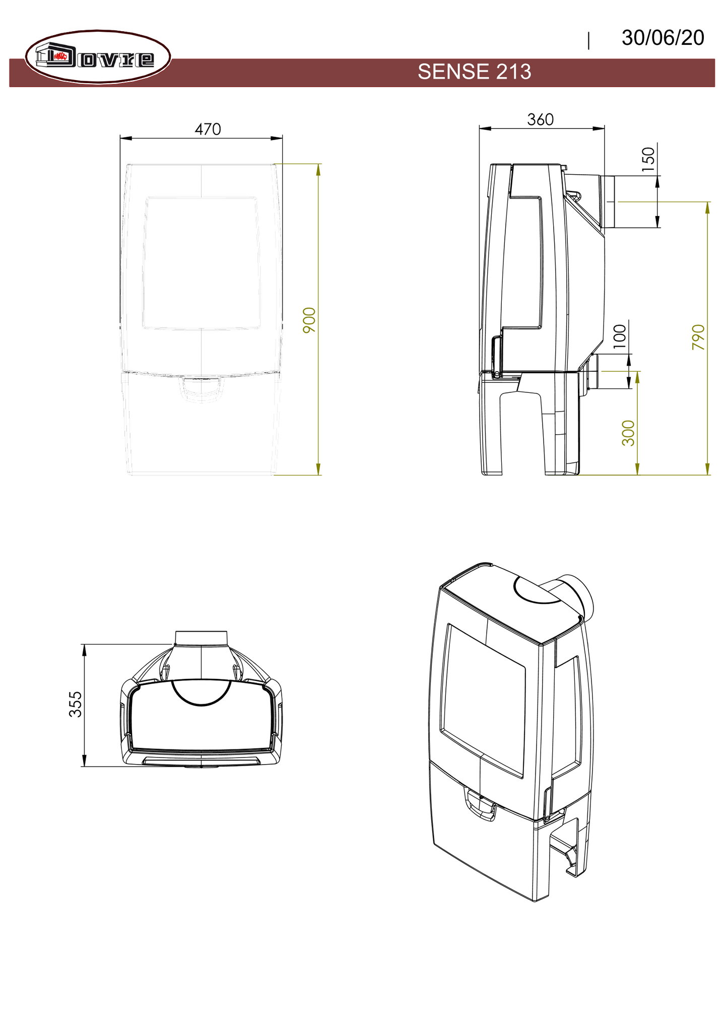 DOVRE SENSE 213 černý lak