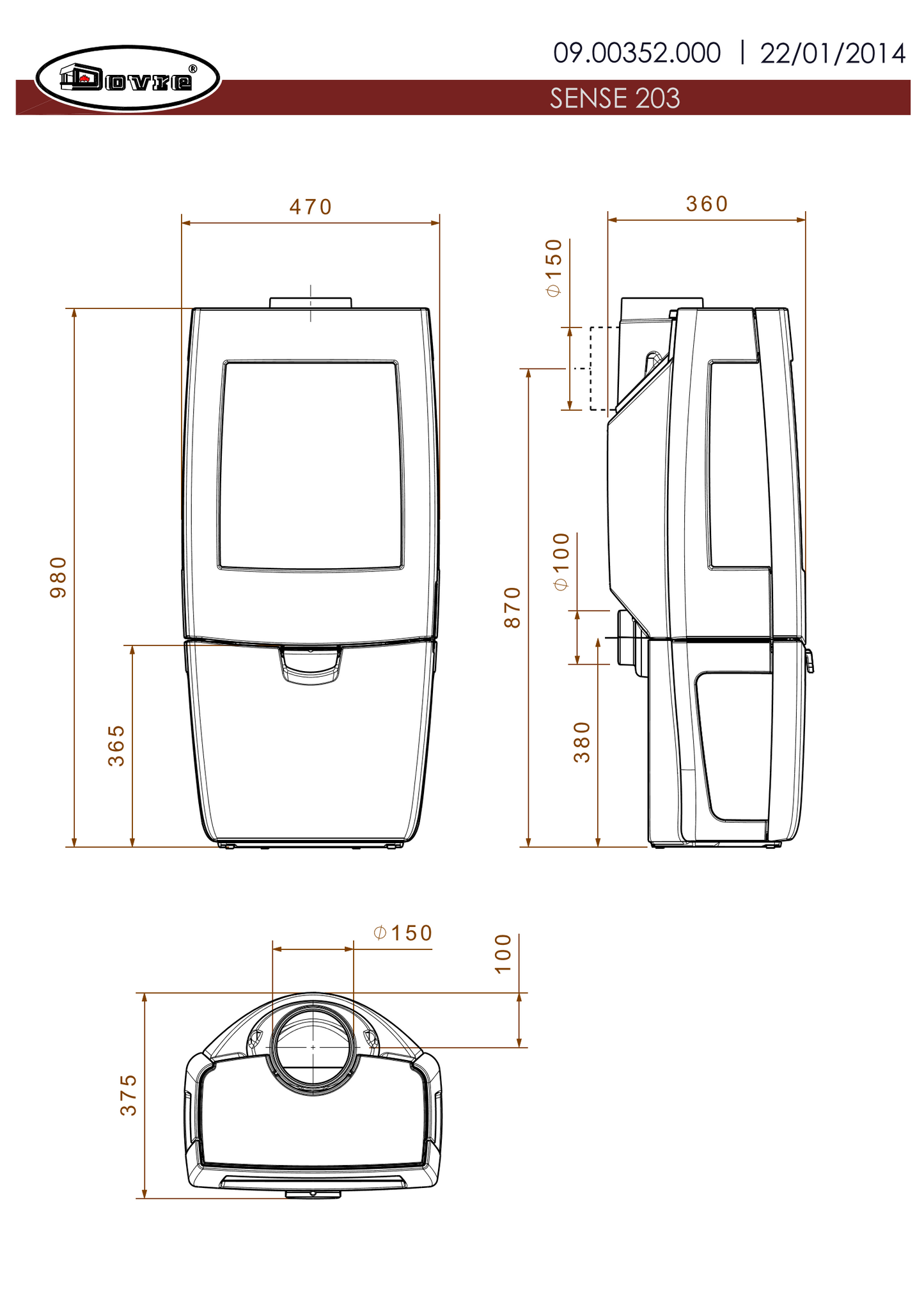 DOVRE SENSE 203 černý lak